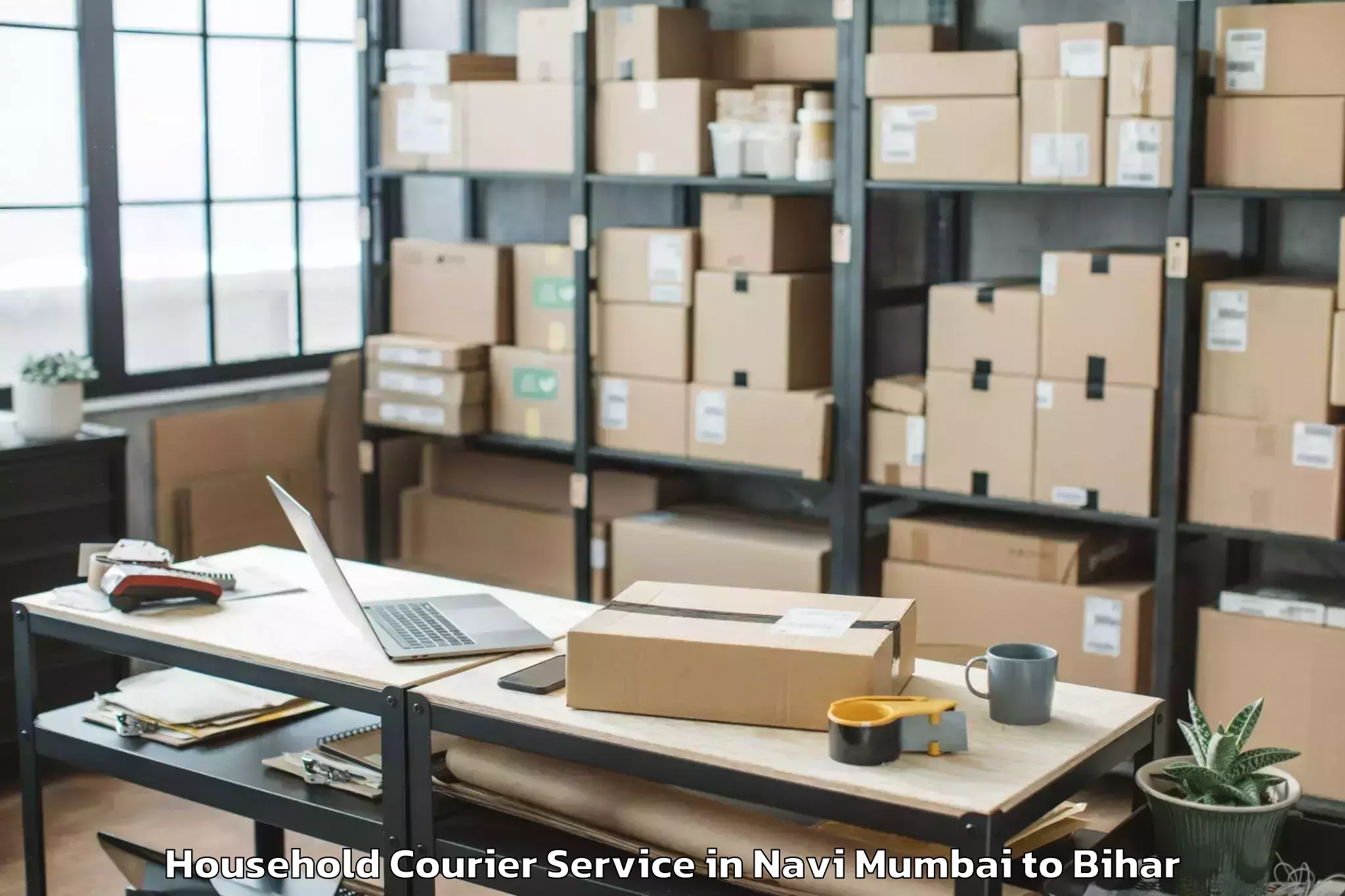 Top Navi Mumbai to Turkaulia Household Courier Available